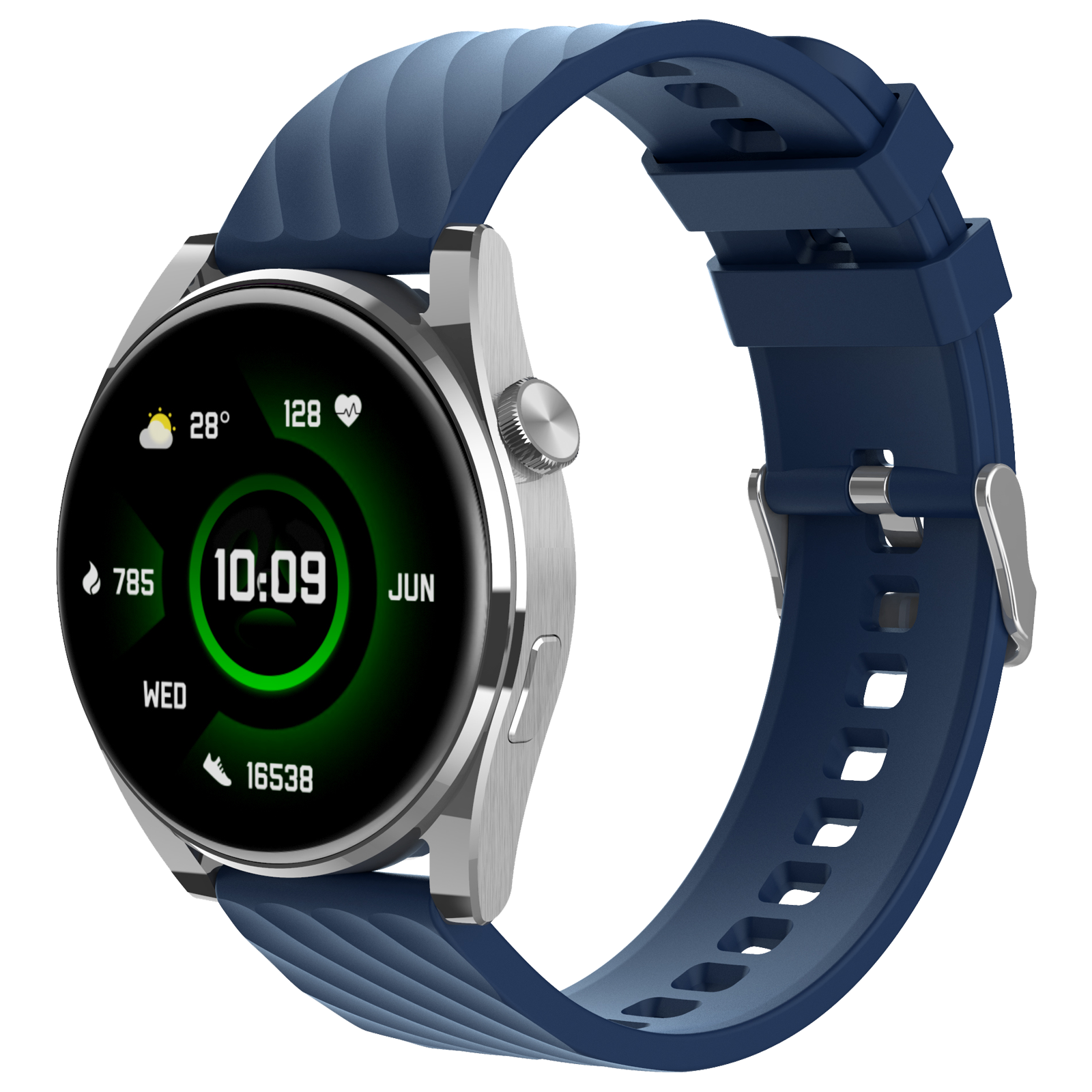 Buy Croma Velocity AR Smartwatch with Bluetooth Calling 1.43 inches AMOLED Display IP68 Water Resistant Blue Strap Online Croma